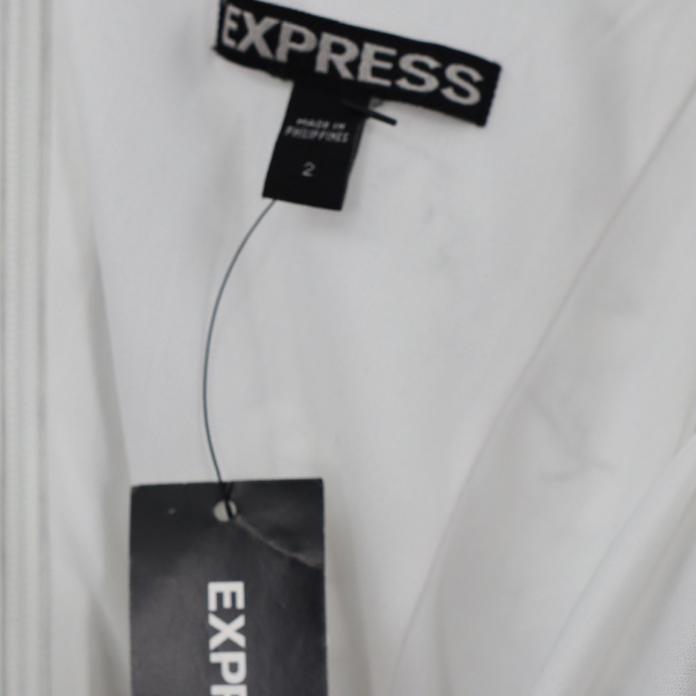 NWT Express White Lace Dress BodyCon Dress Size 2 White & Black Lace - Picture 7 of 10